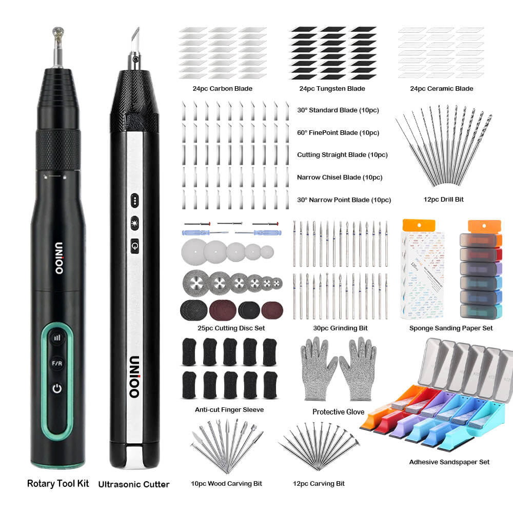 UNIOO Cordless Mini Rotary Tool Kit – 58-in-1 Engraving & Polishing Set