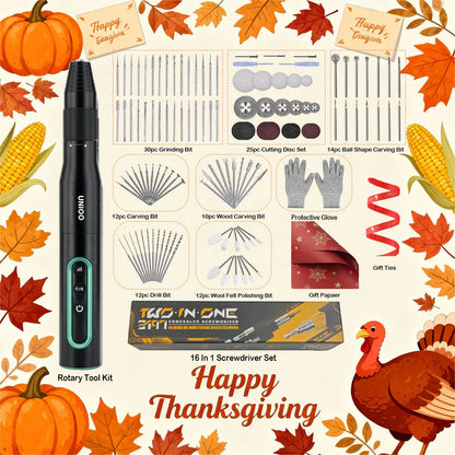 UNIOO Cordless Mini Rotary Tool Kit – 58-in-1 Engraving & Polishing Set