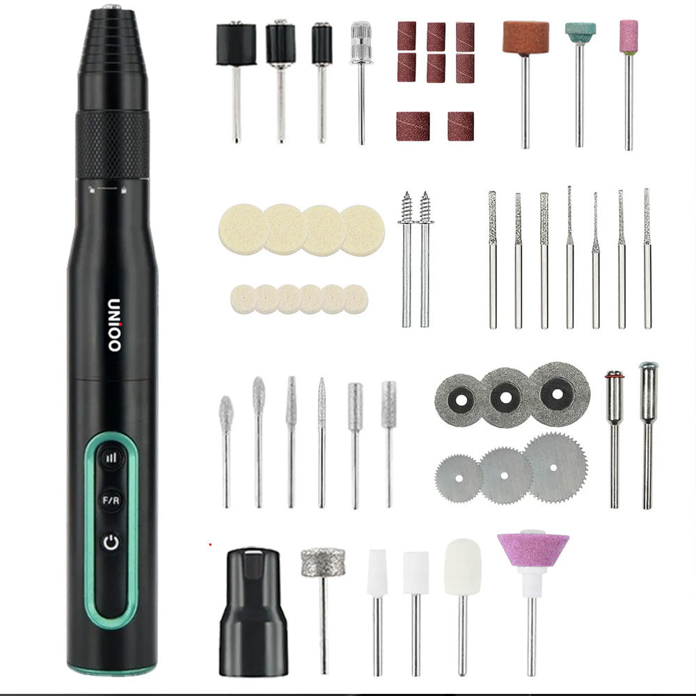 UNIOO Cordless Mini Rotary Tool Kit – 58-in-1 Engraving & Polishing Set