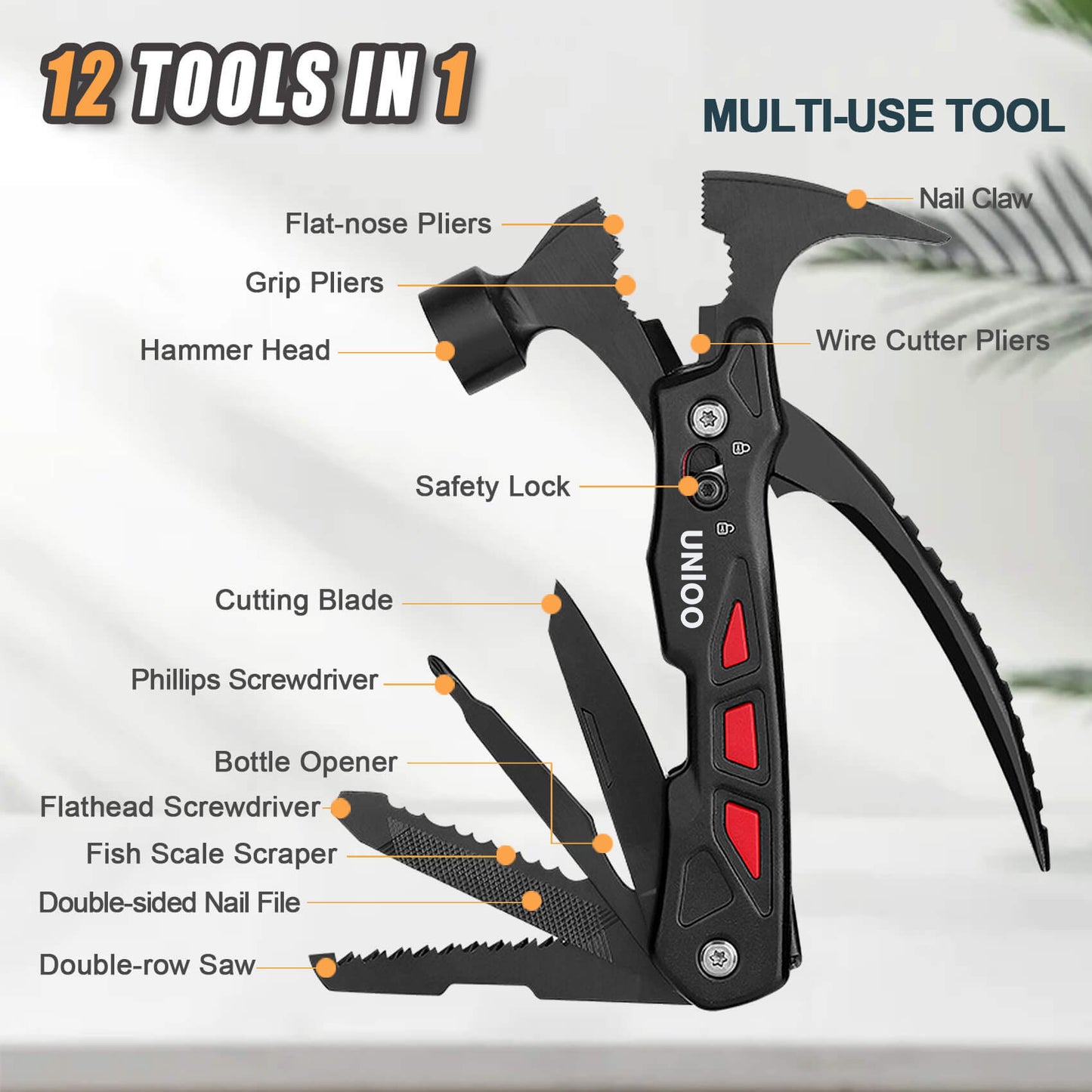 UNIO H1 Multi-Tool Hammer with Safety Lock